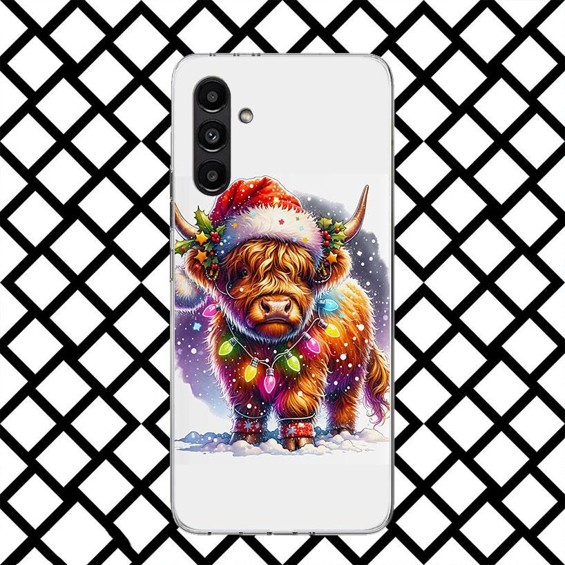 Cute Highland Cow Phone Case for Samsung Galaxy A17 A37 A57 A16 A26 A36 A56 A15 A25 A35 A55 A14 A24 A34 A54 A13 A23 A33 A53 Gala