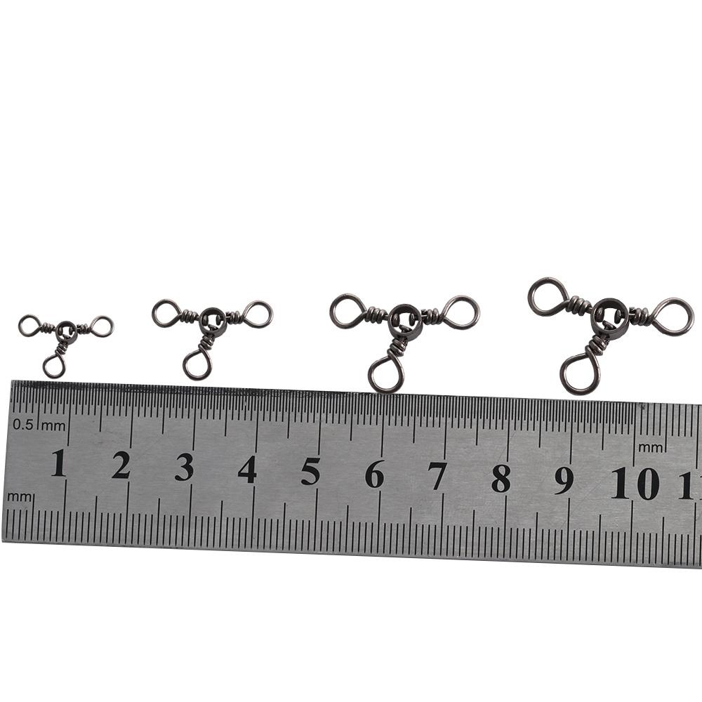 Рыболовные крючки Nickel Swivel Hook Трехсторонний вертлюг Рыболовные вертлюги Тройничные вертлюги Рыболовный соединитель