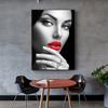 Красные губы женщина холст картины постеры и печать настенная живопись картина для гостиной домашний декор