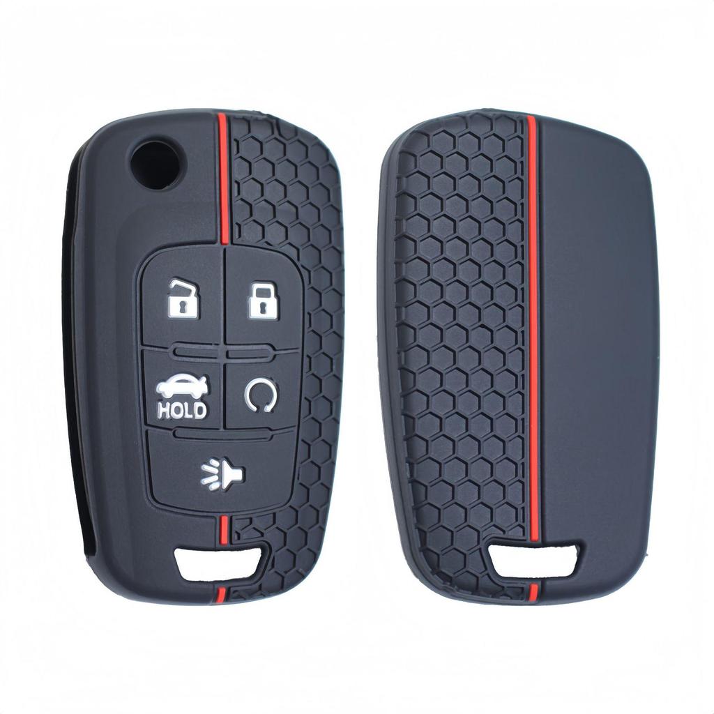 Силиконовый защитный чехол для автомобильного ключа Chevrolet — совместимость с трансграничной перевозкой, складная конструкция, 5 кнопок.
