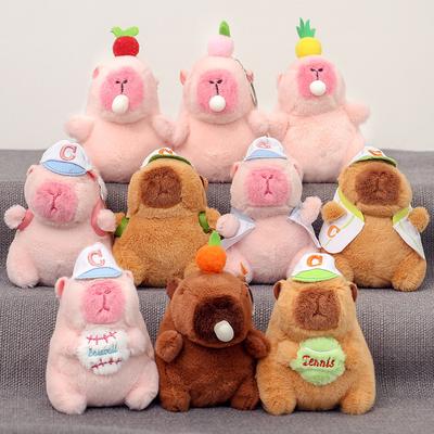 Мультяшная капибара плюшевый брелок подвеска мягкие игрушки куклы игрушки рюкзак подвески украшения