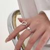 Yinruitai s925 Стерлинговое серебро Полое сердце Штабелируемые Корейский тренд Женские парные кольца