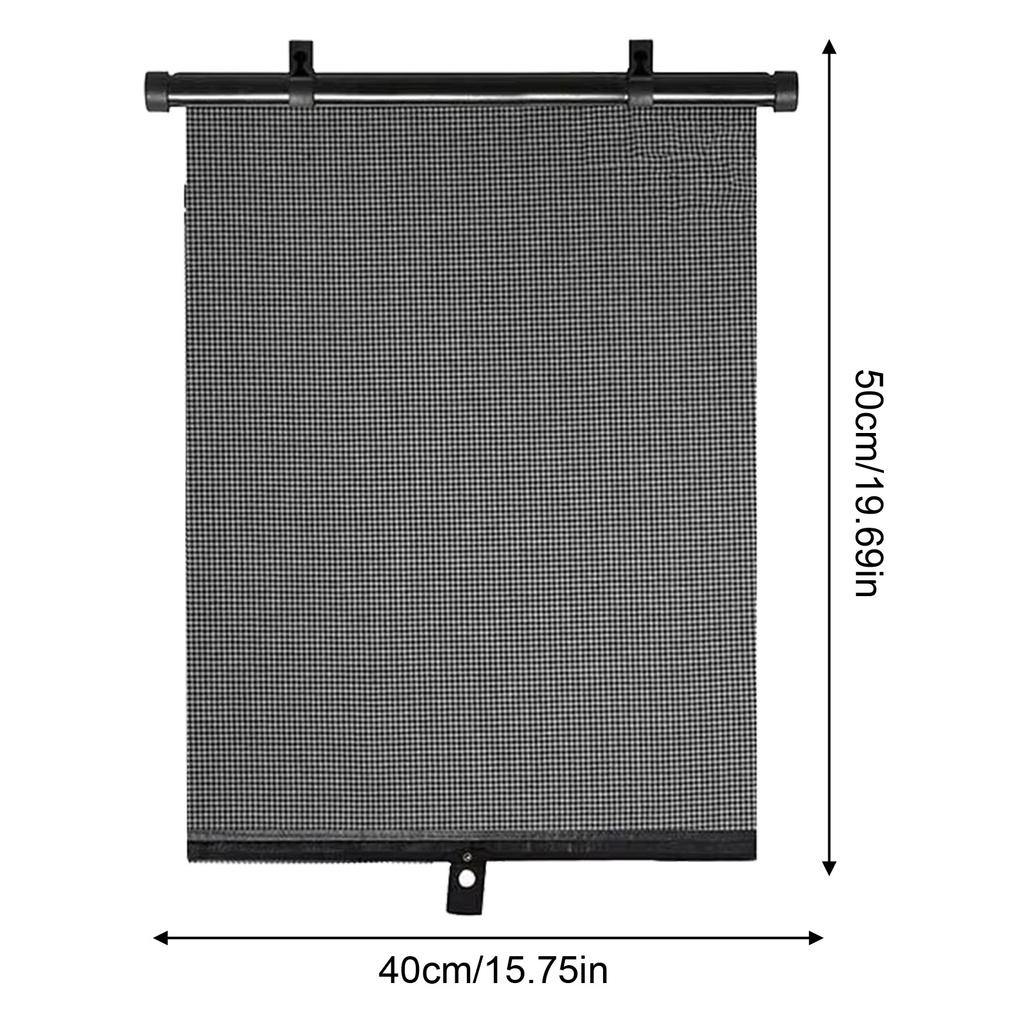 Retractable Car Side Window Sun Shade Roller Blinds with Suction Cup for Sun Protection and Privacy
