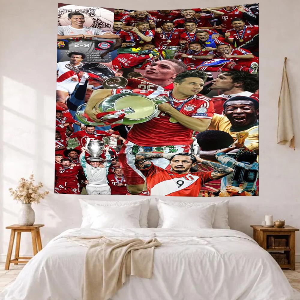 Bayern Munich Wall Decor Tapestry Art For Pet Memorial Birthdaywedding Party Backdrop Family Gift