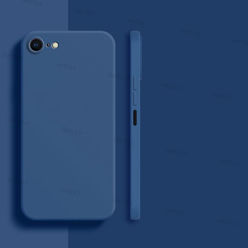 Тонкий чехол из жидкого силикона для iPhone SE 2020, 7, 8 - Ударопрочный и с мягким покрытием