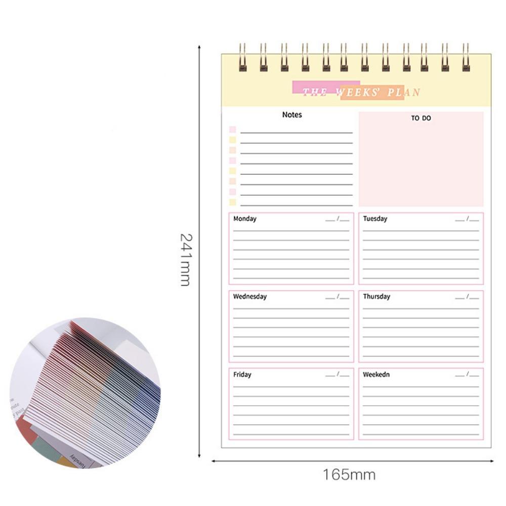 Ежедневник-напоминалка A5 Планировщик Блокнот Органайзер времени 2025 Английский Повестка дня Книга Школа