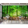 Зеленый Лес Фреска Натуральный Пейзаж 3d Обои Гостиная Диван ТВ Стена Спальня Настенные Обои Домашний Декор Фреска