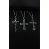 3-Piece Cross, Crucifix and Jesus Cross Silver Color Necklace Set