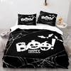 New 3D Print Halloween Boo Cartoon Bedding Set,Duvet Cover Bed Set Quilt Cover Pillowcase,King Queen Twin Size Boys Girls Adults
