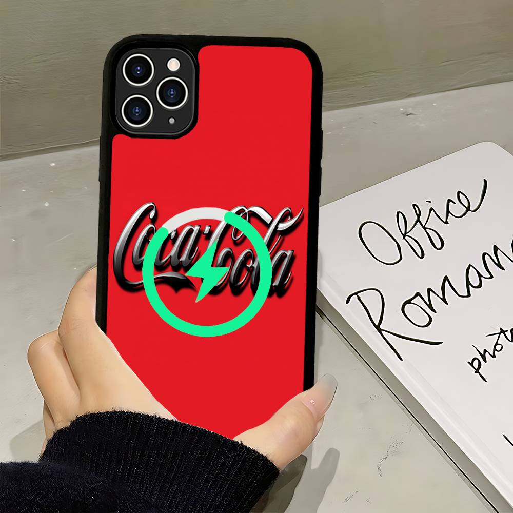 C-CocaS-Модный чехол для телефона в стиле Кола Для IPhone 17 16 15 14 13 12 11 Pro Max Mini Для Magsafe Магнитная Беспроводная Зарядка