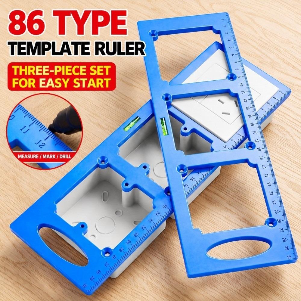 With Level 86 Switch Box Hole Punching Template Woodworking Panel Slotting Template Woodworking