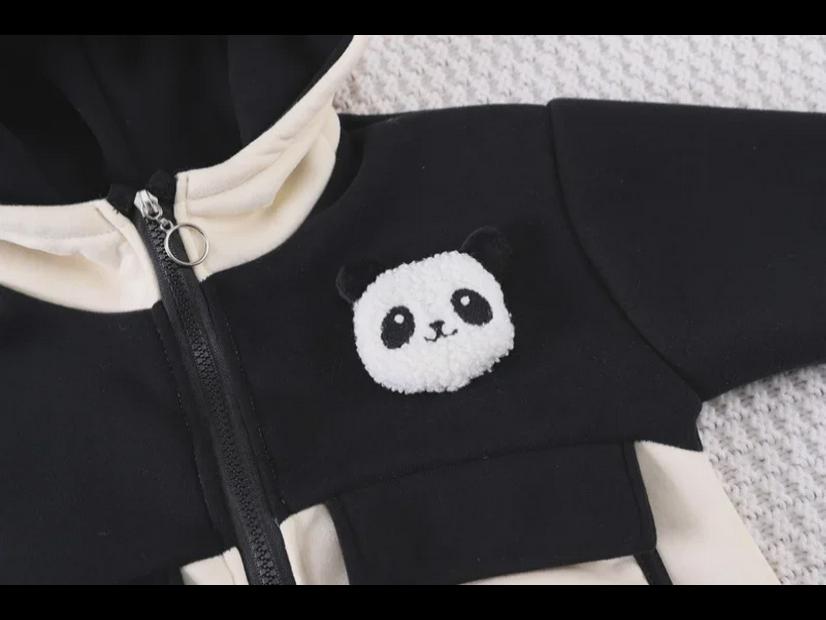 Зима и осень 2023 Стильный бархатный костюм-двойка для мальчиков и девочек - повседневная детская одежда.