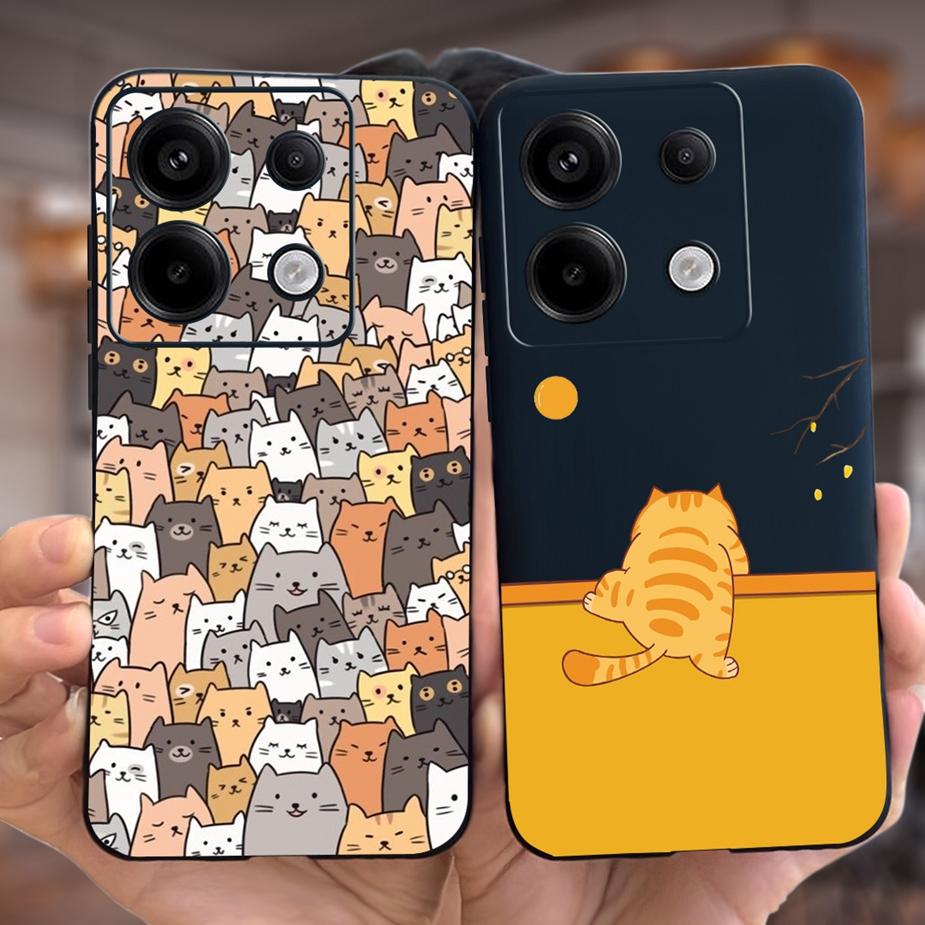 Чехол для Xiaomi Poco X6 Pro 5G Милый Модный Мультяшный Чехол Мягкий ТПУ Чехлы для Телефона Для Xiaomi Poco X6 PocoX6 Pro X6Pro Fundas Бампер