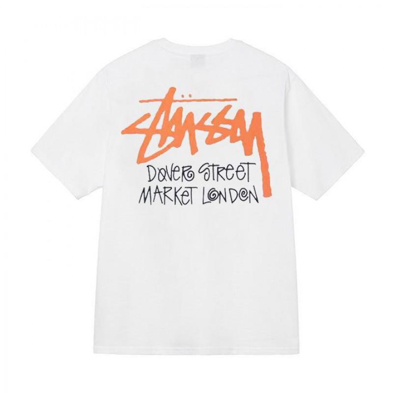 Stussy Style Short Sleeve T-Shirts Men Women Loose Fit Casual Tees Multiple Graphic Color Options