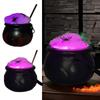 Halloween Witch Candy Pot Halloween Stirring Black Candy Bucket Stirring Stick Design Witch Candy Jar For Porch Front Door