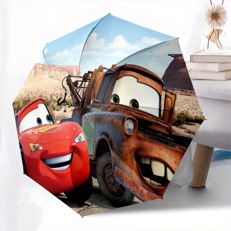 1pc Lightning McQueen,Tow Mater Automatic Folding Umbrella: Compact 8-Bone Design Cartoon Outdoor Travel Companion, Business Umbrella, Chris