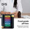 Коробка для хранения лекарств с несколькими отделениями, не содержит BPA, водонепроницаемая, влагостойкая, еженедельный органайзер для таблеток