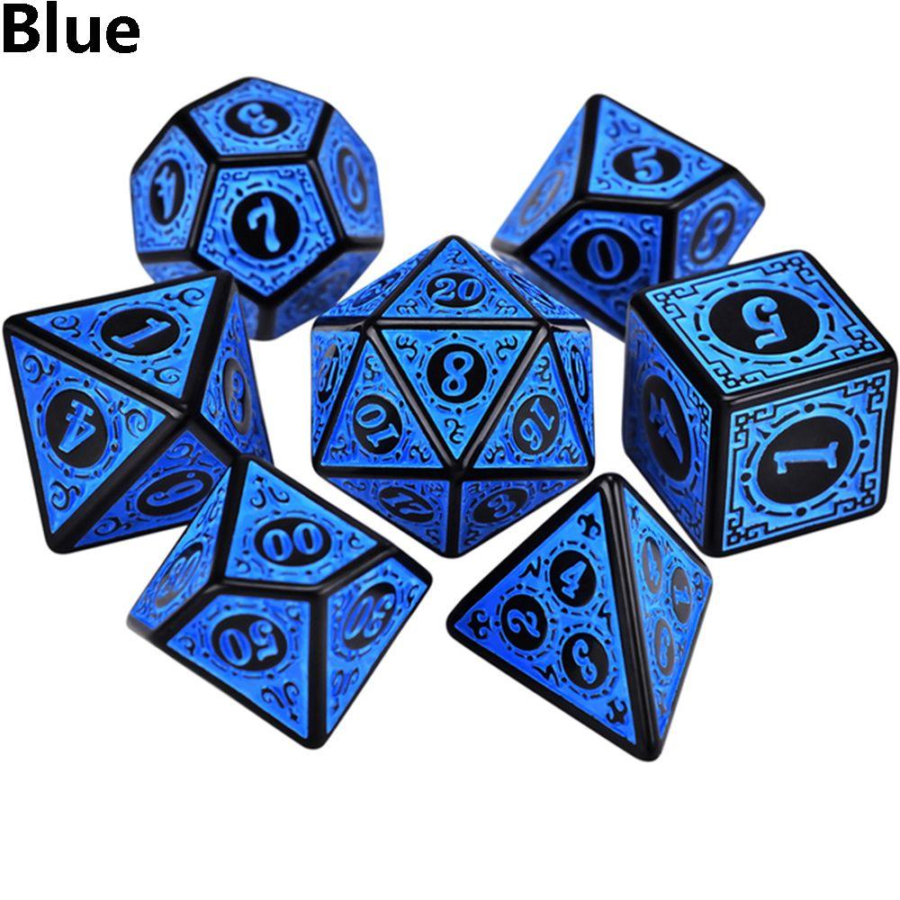 Multi-Sided 7-Die Dice Set Game Dice For TRPG DND Accessories Polyhedral D4 D6 D8 D10 D12 D20 Dice For Board Card Game Math Game