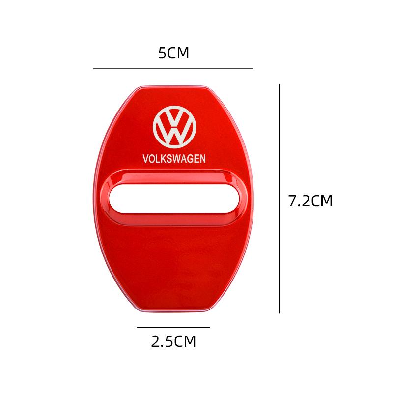 2026 Hot For Volkswagen VW 4 PCS/Set Fashion Stainless Steel Car Covers Door Lock Protecting Cover For Volkswagen VW Golf Tiguan