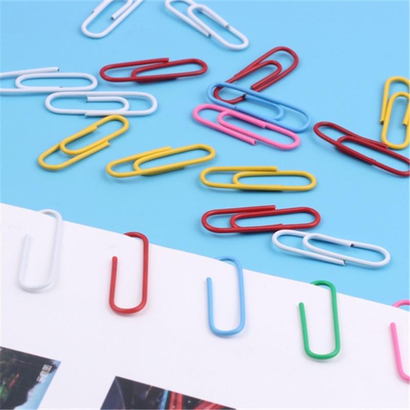 10 Colors Accessories Paper Clips Notebook Memo Pad Filing Bookmark binder Paperclips Student Office Binding Supplies Stationary