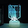 Аниме Атака титанов 3D геймерская лампа светодиодный ночник 7/16 цветов пульт дистанционного управления Главная Спальня Фигурки Лампы Декоративные ночные подарки