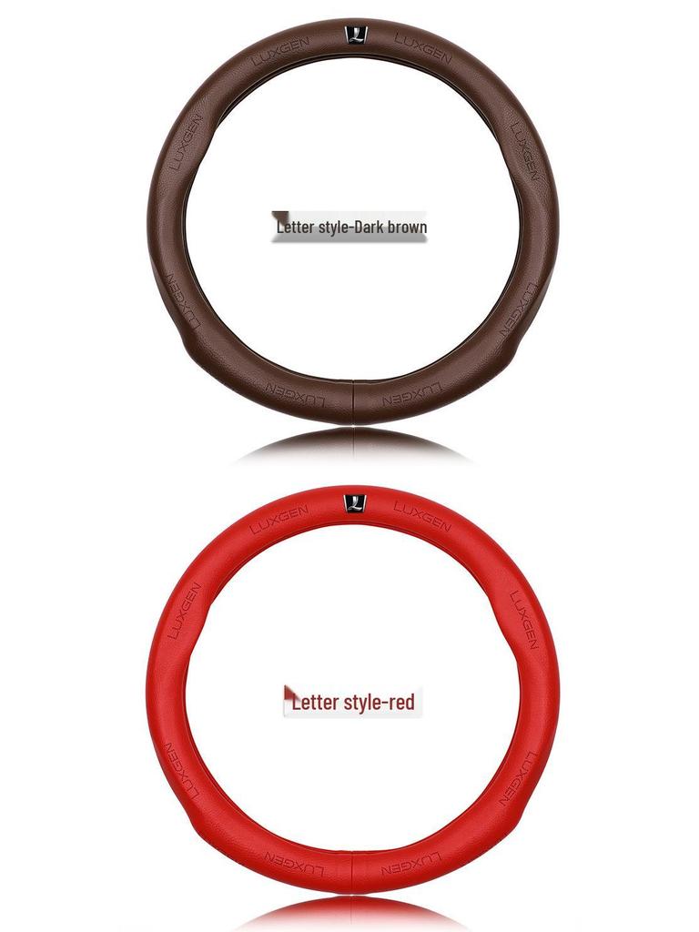Genuine Leather Steering Wheel Cover for Luxgen Big 7, U6, U6 Sedan, S5, and Sharp 3 MPV