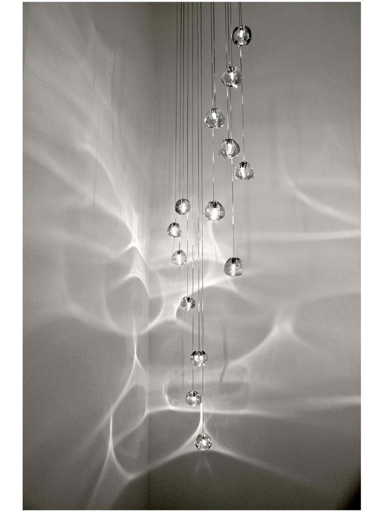 Современная светодиодная хрустальная люстра из американской вишни для лестницы или ресторана