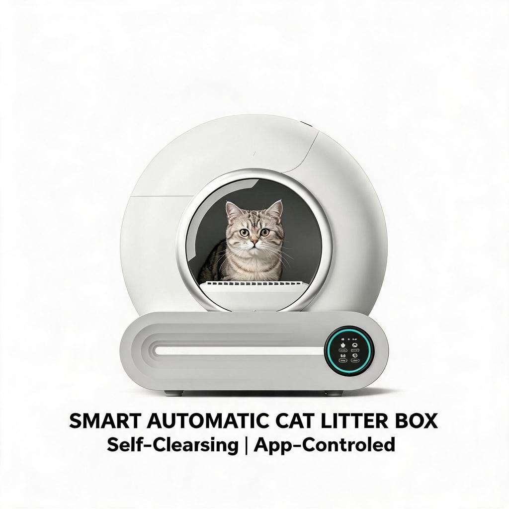 Smart Automatic Self Cleaning Cat Litter Box APP Control WiFi 65L Extra Large Enclosed Anti-Splash Odor Control Deodorizer EU Warehouse Free Shipping