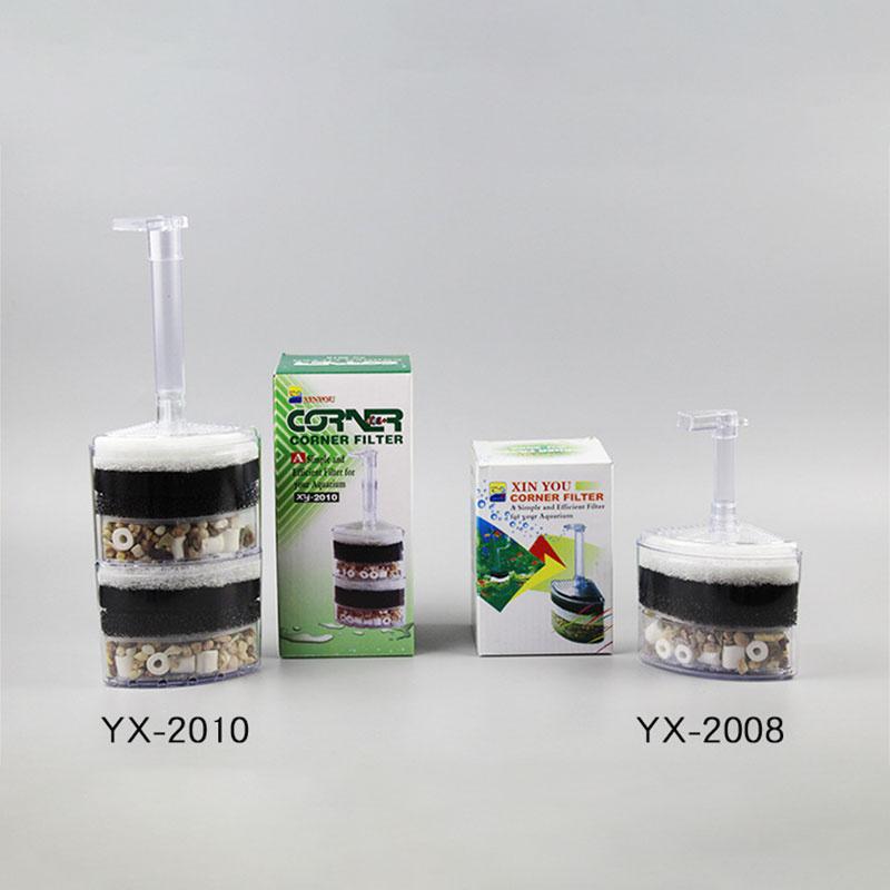 Multi-Layer Media Pneumatic Fish Tank Filter Aquarium Corner Sponge Filter Quiet Betta Fry Shrimp And Small Fish Bio Foam Filter