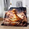 Chess King Pawn Motivational Quote Throw Blanket Born To Be A King Black Red Print Soft Flannel Blanket Sofa Bedroom Home Decor