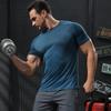 Men's Sports Running T-shirt Quick-drying Breathable Short Sleeve Active Top Outdoor Workout Sweatshirts Muscle Fit Shirt