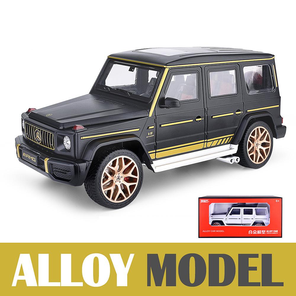 Масштаб 1/18 Benz G63 Wings of Dark Night ORV, литая под давлением модель автомобиля, игрушечный автомобиль с откатным механизмом, звуком и светом для детей, коллекция для мальчиков и девочек