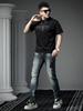 European Style Letter Print Short-Sleeve T-Shirt for Men 2025 New Summer Trendy Loose Round Neck Men's Half-Sleeve T-Shirt