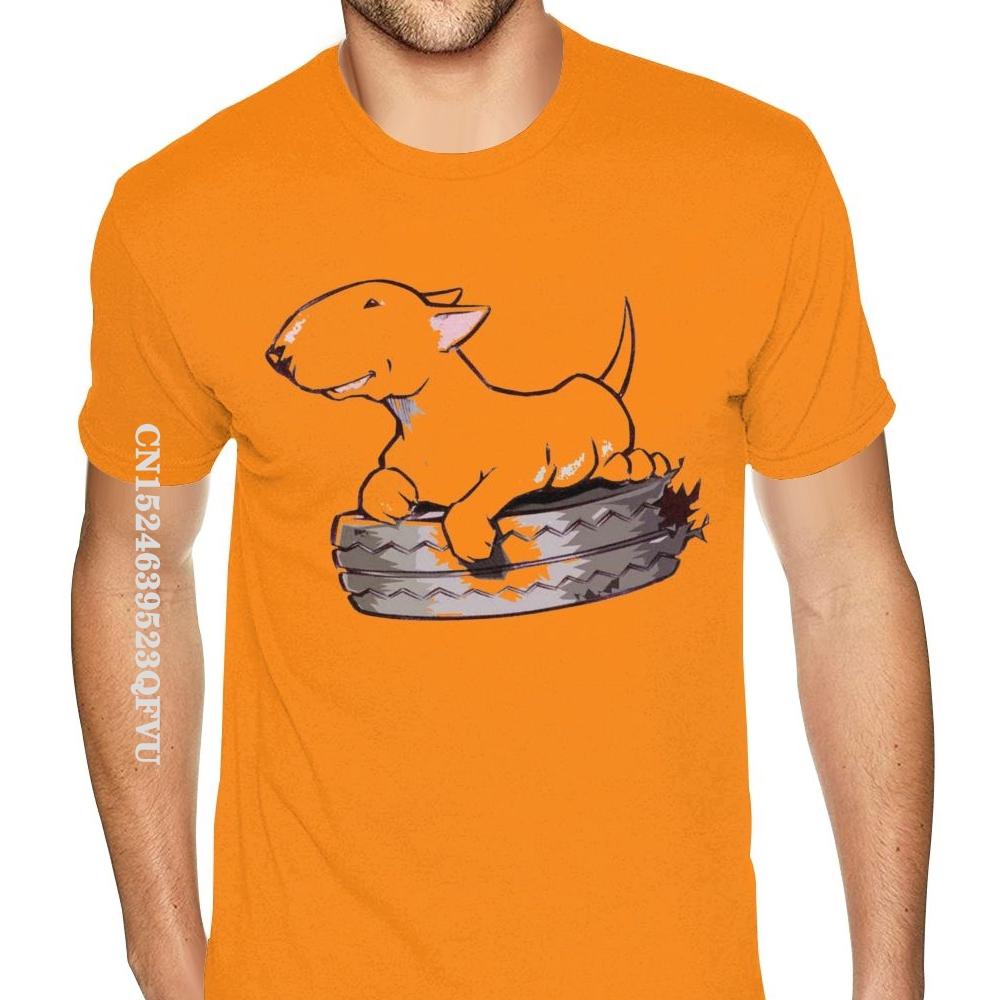 Забавная футболка с изображением бультерьера на борту, хлопок для парня, маленький размер, кавайная футболка, эстетические майки