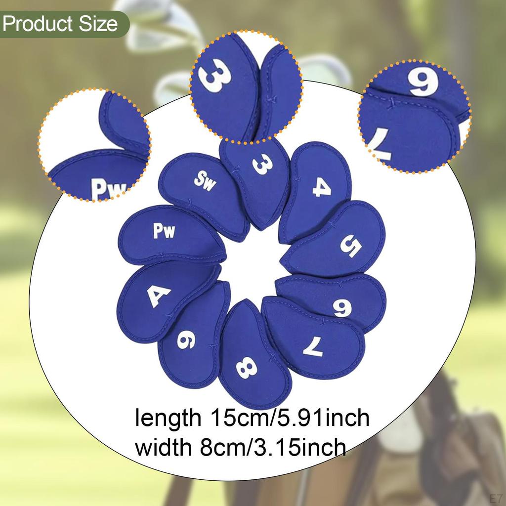 10 неопреновых чехлов для головок гольф-клубов, универсальный размер