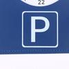 Blue PU Leather Parking Disc 4 Language Version Durable & Water-Resistant Arrival Timer For Car - Universal European Design