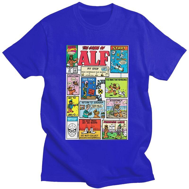 Мужская футболка с принтом ALF (Инопланетная форма жизни ALF) Футболка Футболки Футболка Свободный крой Одежда