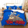 Anime Mouse Jerry Cartoon Cat Tom Bedding Set,Duvet Cover Bed Set Quilt Cover Pillowcase,King Queen Twin Size Boys Girls Adults