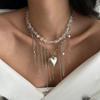 Jewelry Accessories Imitation Pearl Choker Necklace Stacking Tassel Pendant Women Wrap Necklaces