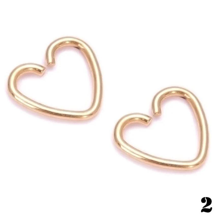 1 Pair Titanium Steel Nose Studs Lip Heart-shaped Ear Star Body Piercing Fashion Accessory Creative Gift Fashion Modern Earrings