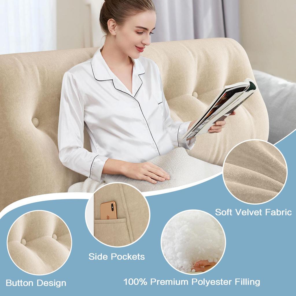 Подушка-клин для изголовья, подушка-валик для изголовья со съемным чехлом, подушки для тахты, двухъярусной кровати для сидения, чтения или работы в постели