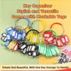 Plastic Key Tags Transparent Window Key Chains New Key Storage Ring  Key Classification