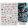 Nail Art Sticker Relief 5D Three-Dimensional Halloween Skull Spider Bone Pumpkin Adhesive Nail Sticker