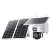 2K 4MP 4G PTZ видеокамера наблюдения с обнаружением человека с солнечной панелью 32000mAh перезаряжаемые литиевые батареи