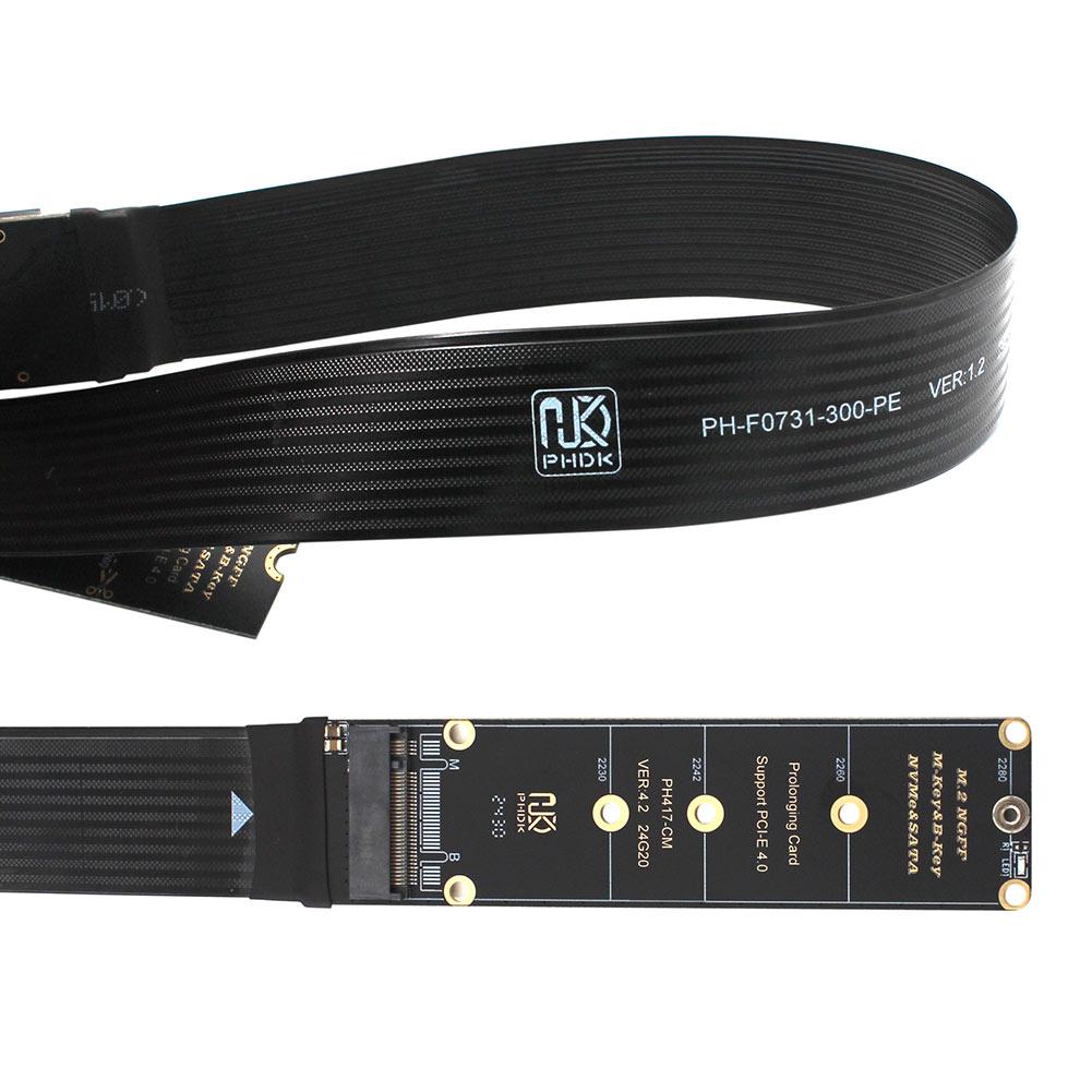 Удлинительный кабель M.2 NVME NGFF M-Key SSD Карта расширения NGFF M-Key PCIe4.0 SSD Удлинитель M.2 SSD PCI-Express 4.0 X4 M Key