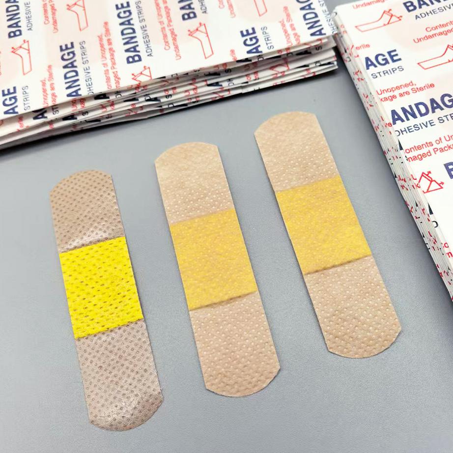100Pcs Waterproof Breathable Cushion Adhesive Plaster Wound Hemostasis Sticker Band First Aid Medical Gauze