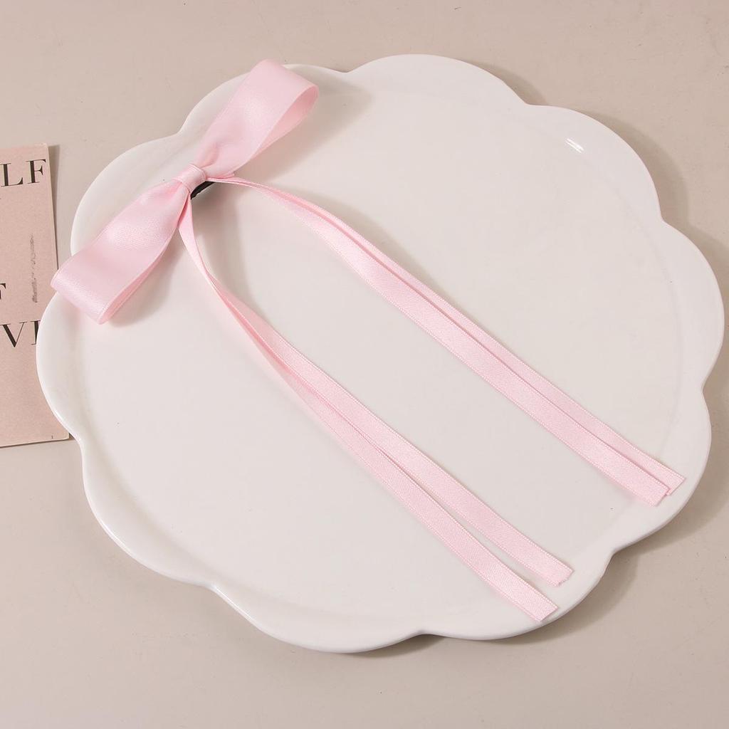Заколка-уточка с бантом в балетном стиле 4 см: Дофаминовый Сладкий Плетеный Аксессуар для Волос