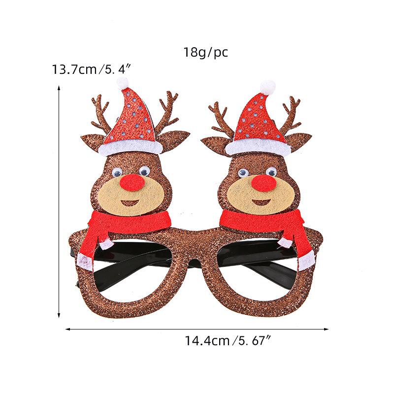 Cartoon Christmas Glasses - Festive Dress-Up Props for Kids & Adults