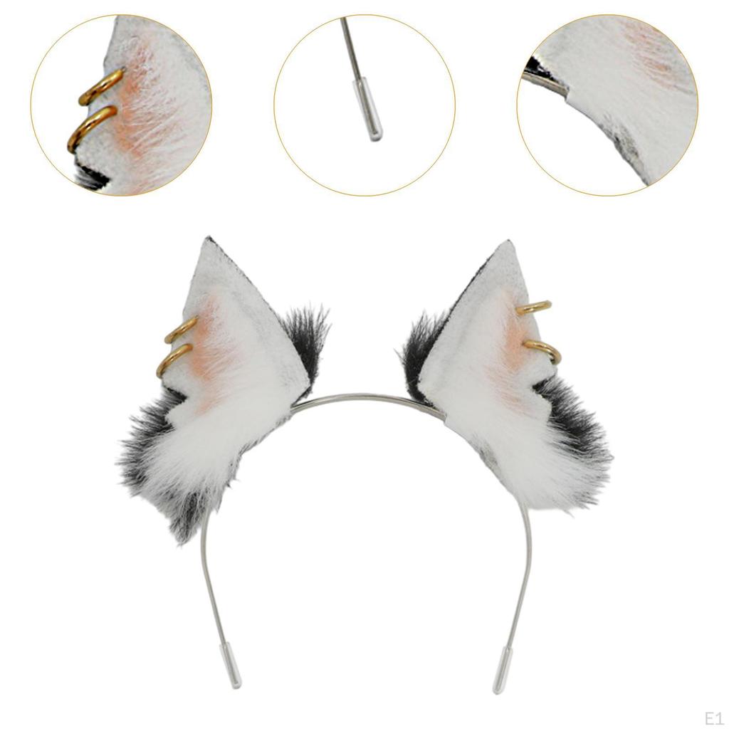Animal Ear Band Doll Costume Accessory Cute Handmade Hair Hoop Headpiece for Dance Funny Gifts Party