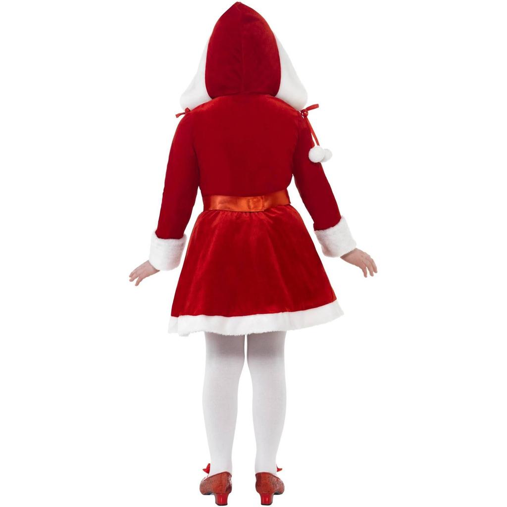 Smiffys Girls Little Miss Santa Costume Dress